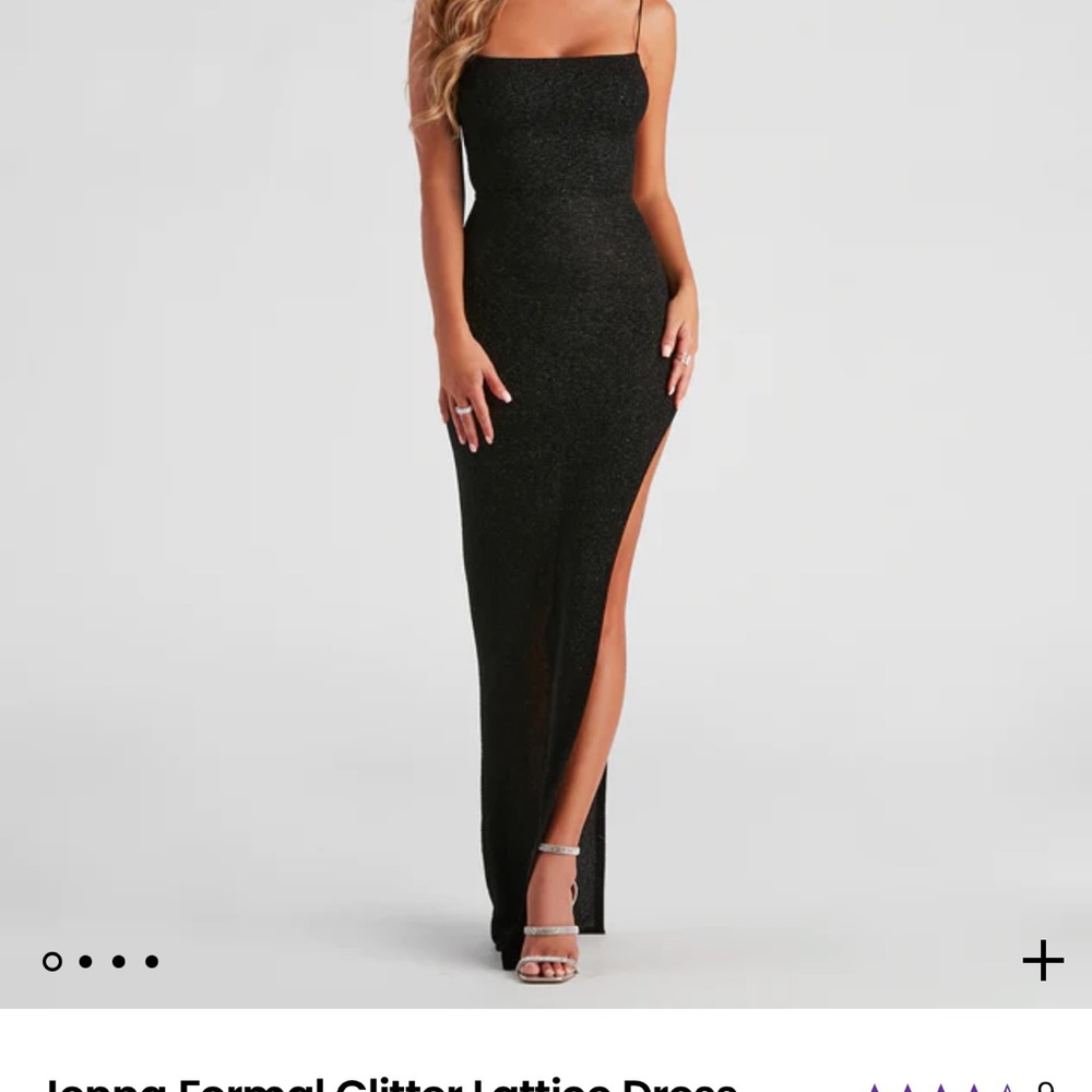Women’s black sparkle long dress